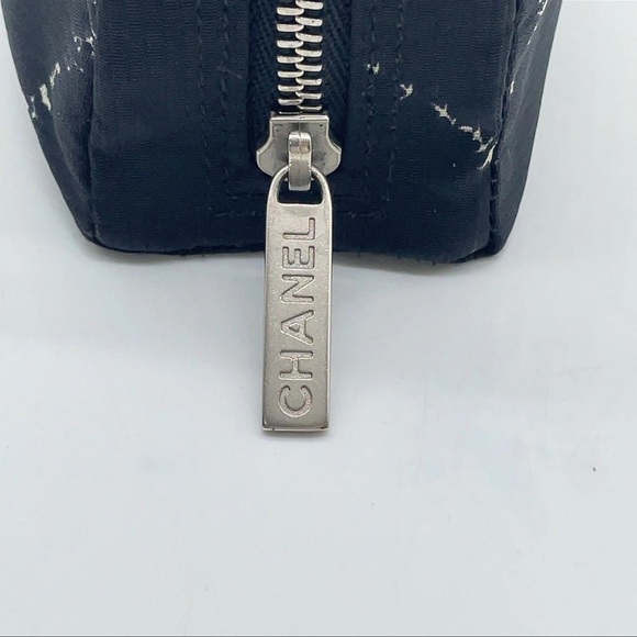 Auth Chanel Old Travel Line Nylon Black Accessory Pouch - Picture 16 of 16